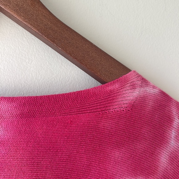 JOHNNY WAS Boho Hot Pink Hand Painted Poncho One Size - Picture 8 of 12